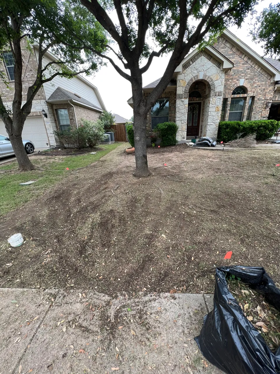 Celebration Bermuda lawn in Austin &mdash; before