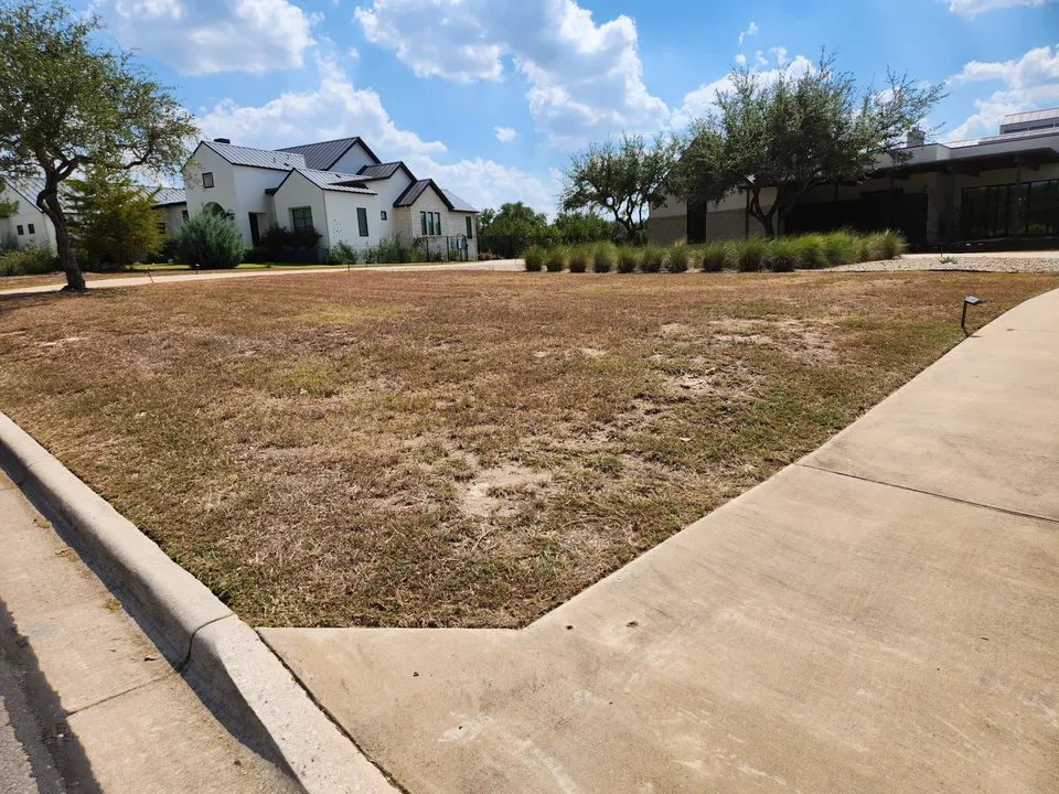 Palisades Zoysia lawn in Austin &mdash; before